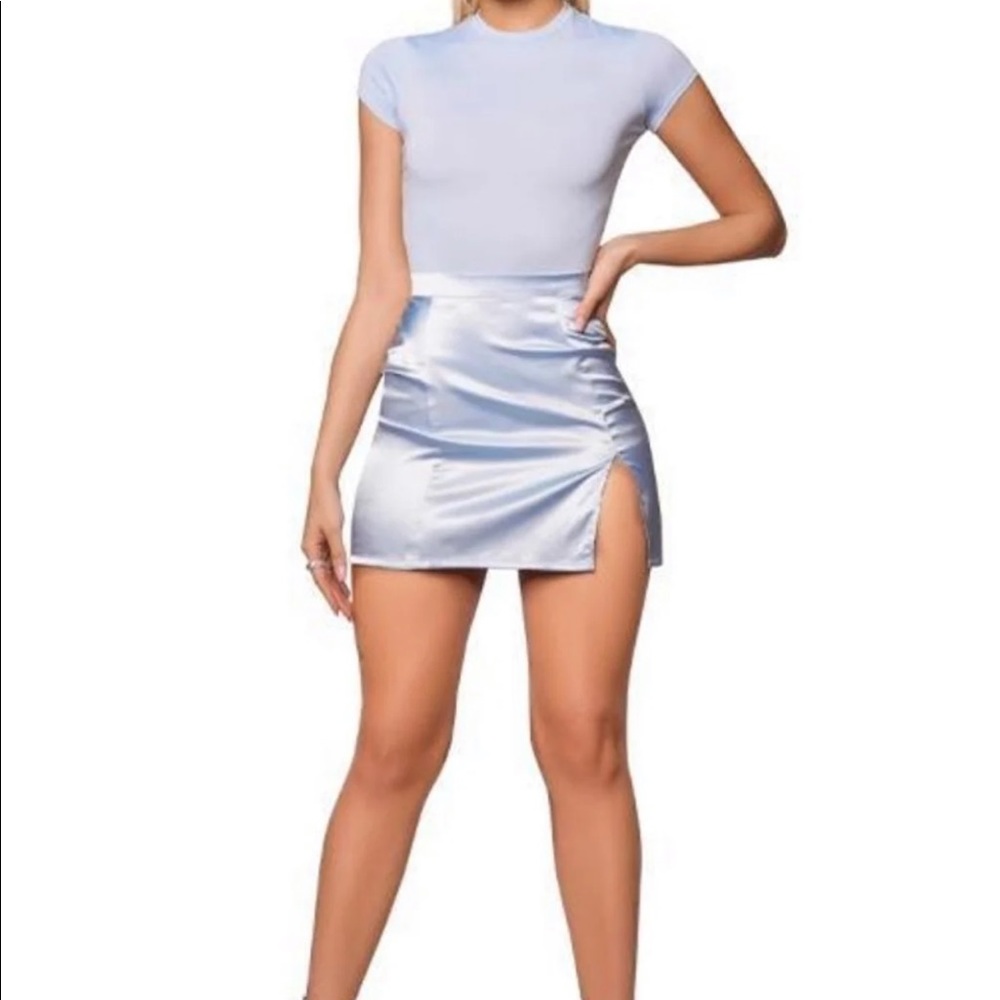 Blue skirt set